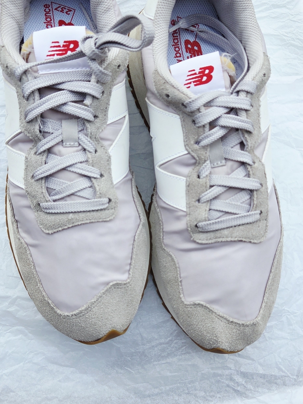 New Balance Retro Runner Sneakers in Light Grey & White